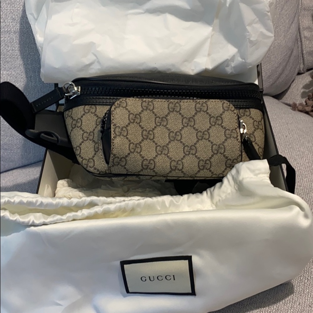 Gucci supreme eden bum waist belt bag black NEW